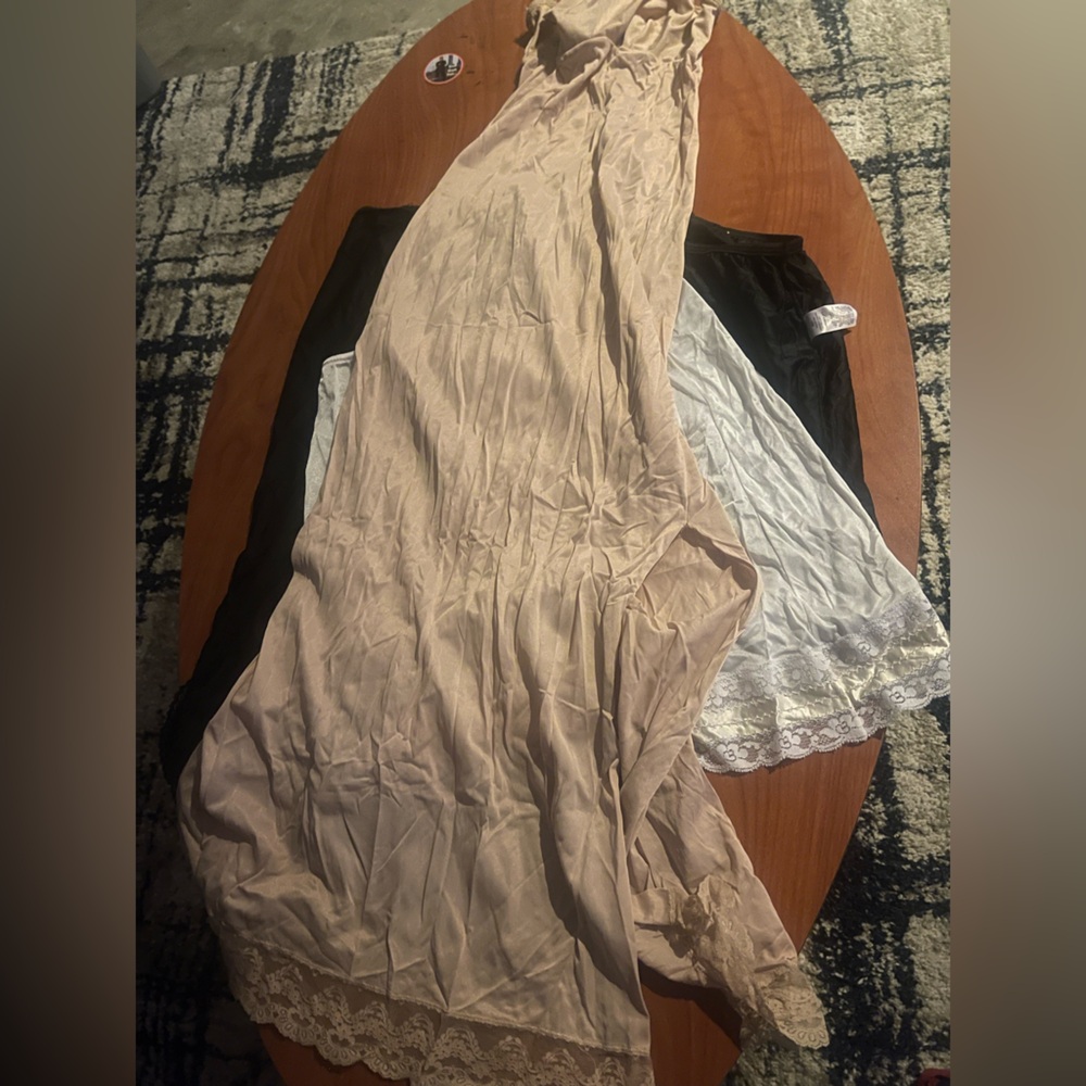 Beige Lace Trim Slip lot